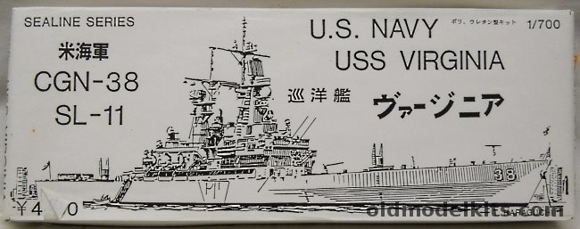 Sealine Series 1/700 USS Virginia CGN38 Guided Missile Cruiser / USS Texas CGN39 / USS Mississippi CGN40 / USS Arkansas CGN41, SL-11 plastic model kit